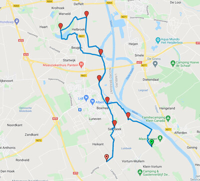 Fietsroute 1 - Boxmeer - Beugen - De Vilt