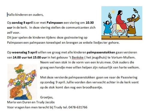 Palmpasenstok versieren