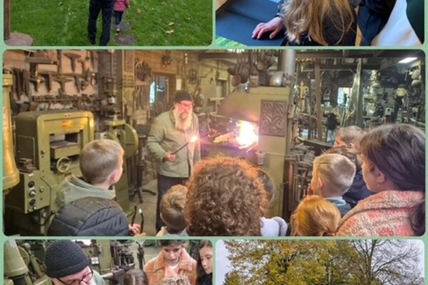 Bezoek aan kunstenaar Juul Baltussen door BS Sint Anna